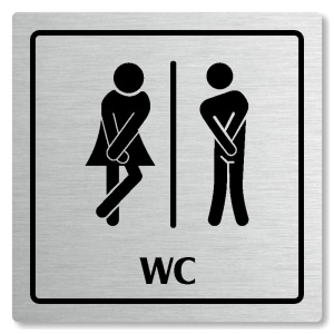 WC společné, 148x148mm, stříbrná, Arizona